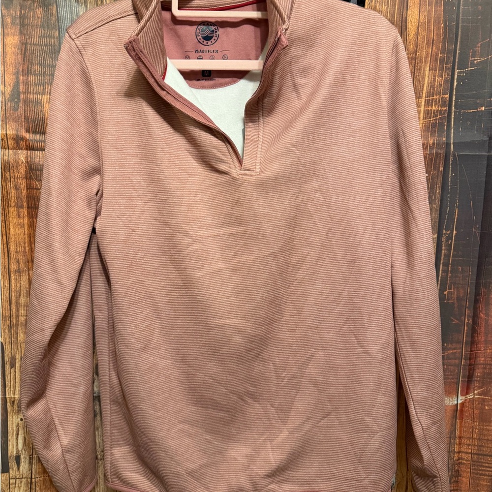 Flag & Anthem Women's Pink Quarter-Zip Pullover Sweatshirt